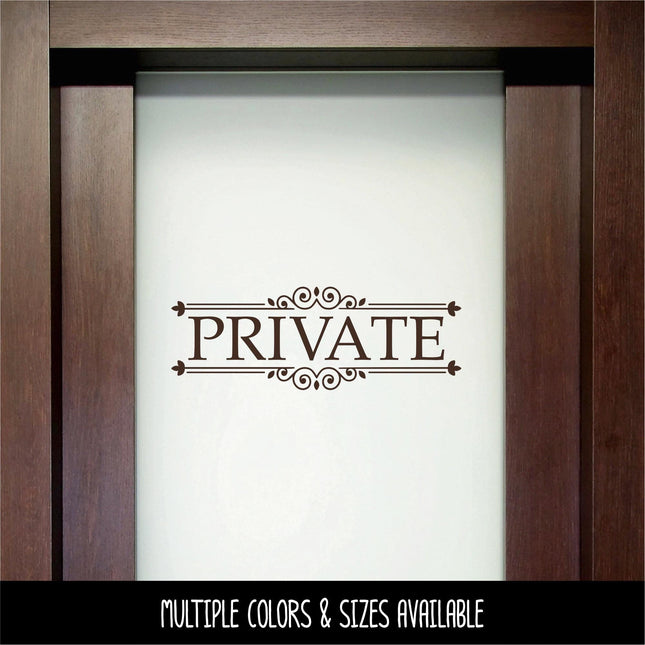 Private Vinyl Decal - Office Door Sticker - Business Window Sign - Employees Only Notice - No Entry Warning - Business Sign Lettering Decor