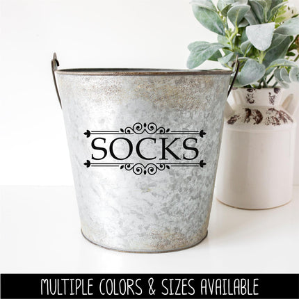 Socks Vinyl Decal, Lost Socks Bin Laundry Sign, Laundry Sticker, Organization Laundry Wall Decor, Laundry Door Gift, Missing Socks Label
