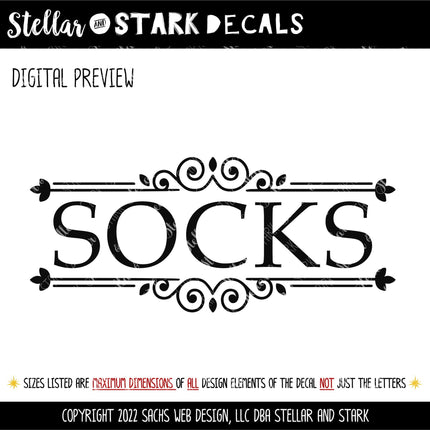 Socks Vinyl Decal, Lost Socks Bin Laundry Sign, Laundry Sticker, Organization Laundry Wall Decor, Laundry Door Gift, Missing Socks Label