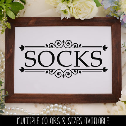 Socks Vinyl Decal, Lost Socks Bin Laundry Sign, Laundry Sticker, Organization Laundry Wall Decor, Laundry Door Gift, Missing Socks Label