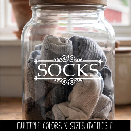 Socks Vinyl Decal, Lost Socks Bin Laundry Sign, Laundry Sticker, Organization Laundry Wall Decor, Laundry Door Gift, Missing Socks Label