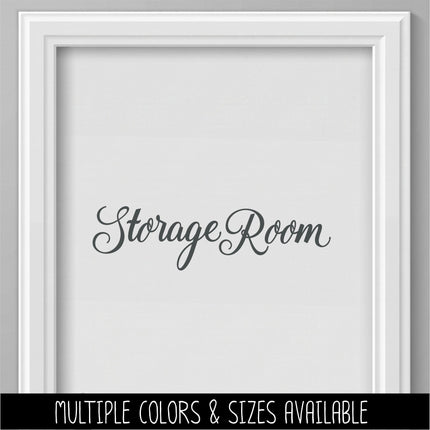 Storage Room Vinyl Decal, Utility Closet Door Sticker, Home Organization Label, Storage Wall Sign, Storage Room Door Lettering, Name Label