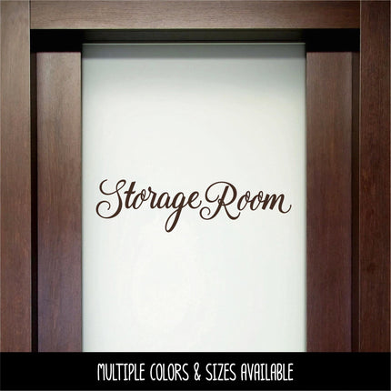 Storage Room Vinyl Decal, Utility Closet Door Sticker, Home Organization Label, Storage Wall Sign, Storage Room Door Lettering, Name Label