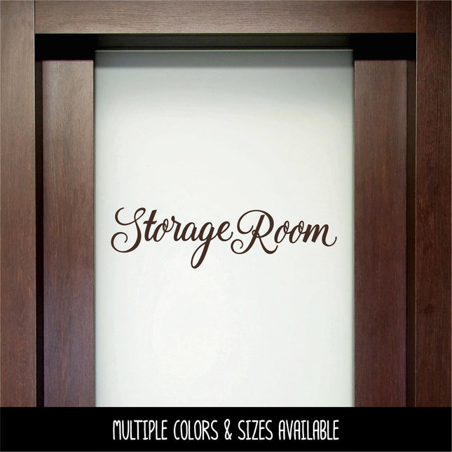 Storage Room Vinyl Decal, Utility Closet Door Sticker, Home Organization Label, Storage Wall Sign, Storage Room Door Lettering, Name Label