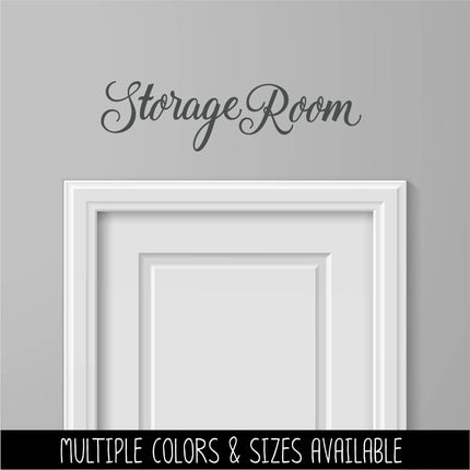 Storage Room Vinyl Decal, Utility Closet Door Sticker, Home Organization Label, Storage Wall Sign, Storage Room Door Lettering, Name Label