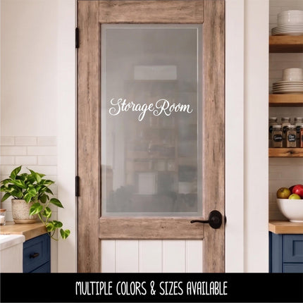 Storage Room Vinyl Decal, Utility Closet Door Sticker, Home Organization Label, Storage Wall Sign, Storage Room Door Lettering, Name Label