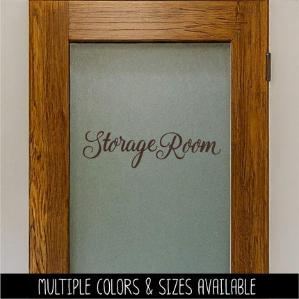 Storage Room Vinyl Decal, Utility Closet Door Sticker, Home Organization Label, Storage Wall Sign, Storage Room Door Lettering, Name Label