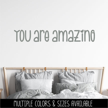 You are Amazing Vinyl Decal Sticker, Positive Affirmation Mirror Sticker, Motivational Bathroom Decor, Inspirational Quote Wall Art, Gift