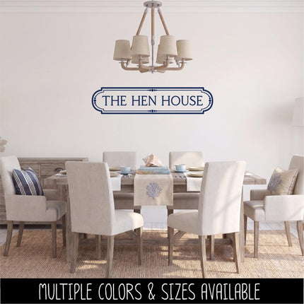 The Hen House Vinyl Decal, Chicken Coop Sticker, Farmhouse Sign, Eggs Farmed Notice, Farmhouse Wall Mural, Chick Entryway Door Gift, Rooster