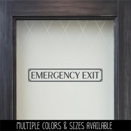 Emergency Exit Decal - Safety Exit Here Sticker - Exit Here Door Decal - Exit Here Door Sticker - Exit Here Window Decal - Fire Exit Here