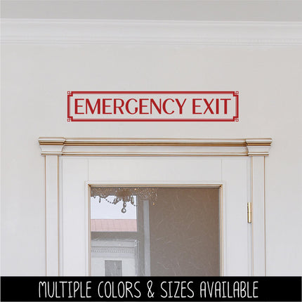 Emergency Exit Decal - Safety Exit Here Sticker - Exit Here Door Decal - Exit Here Door Sticker - Exit Here Window Decal - Fire Exit Here