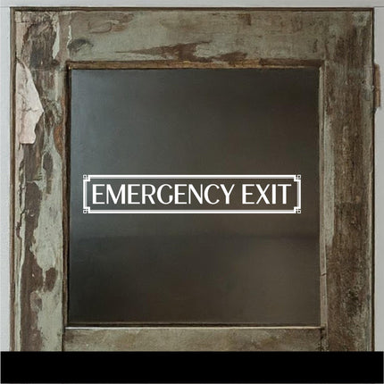Emergency Exit Decal - Safety Exit Here Sticker - Exit Here Door Decal - Exit Here Door Sticker - Exit Here Window Decal - Fire Exit Here
