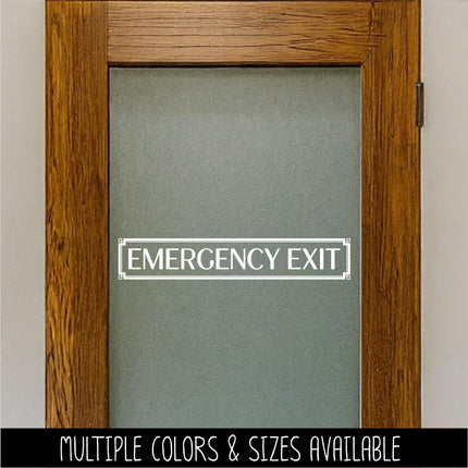 Emergency Exit Decal - Safety Exit Here Sticker - Exit Here Door Decal - Exit Here Door Sticker - Exit Here Window Decal - Fire Exit Here
