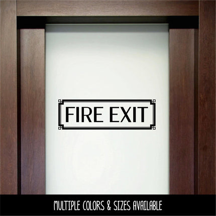 Fire Exit Decal - Safety Exit Here Sticker - Exit Here Door Decal - Fire Exit Door Sticker - Fire Exit Window Decal - Emergency Exit Here