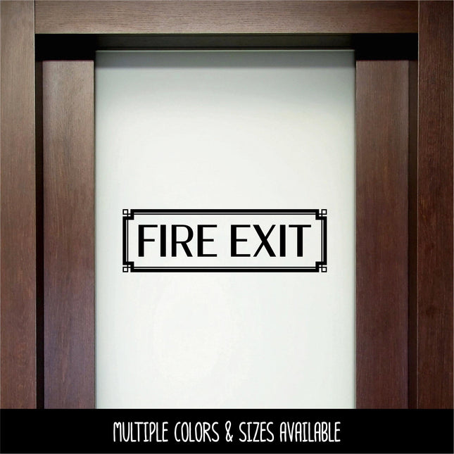 Fire Exit Decal - Safety Exit Here Sticker - Exit Here Door Decal - Fire Exit Door Sticker - Fire Exit Window Decal - Emergency Exit Here