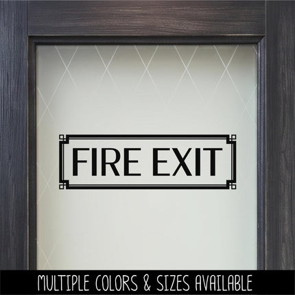 Fire Exit Decal - Safety Exit Here Sticker - Exit Here Door Decal - Fire Exit Door Sticker - Fire Exit Window Decal - Emergency Exit Here