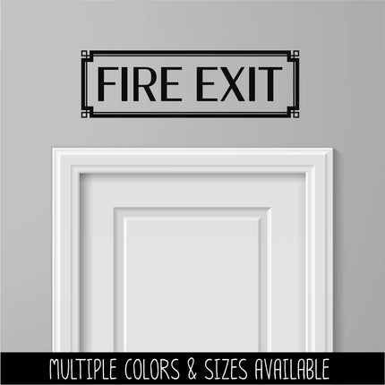 Fire Exit Decal - Safety Exit Here Sticker - Exit Here Door Decal - Fire Exit Door Sticker - Fire Exit Window Decal - Emergency Exit Here