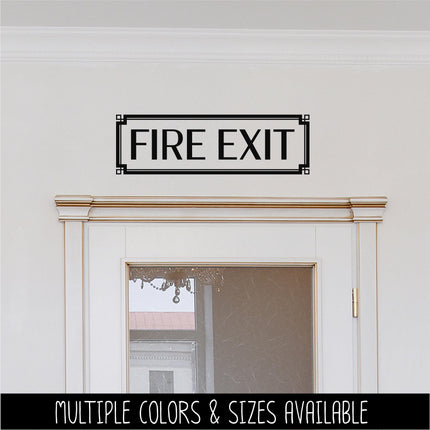 Fire Exit Decal - Safety Exit Here Sticker - Exit Here Door Decal - Fire Exit Door Sticker - Fire Exit Window Decal - Emergency Exit Here