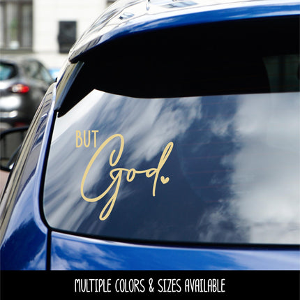 But God Vinyl Decal, Christian Saying, Bible Verse, Motivational Quote, Inspirational Wall Art, Jesus Car Decal, Trust God Sign, Religious