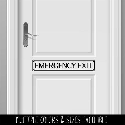 Emergency Exit Decal - Safety Exit Here Sticker - Exit Here Door Decal - Exit Here Door Sticker - Exit Here Window Decal - Fire Exit Here