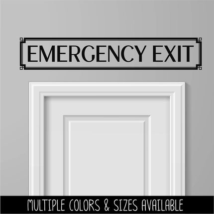 Emergency Exit Decal - Safety Exit Here Sticker - Exit Here Door Decal - Exit Here Door Sticker - Exit Here Window Decal - Fire Exit Here