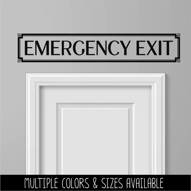 Emergency Exit Decal - Safety Exit Here Sticker - Exit Here Door Decal - Exit Here Door Sticker - Exit Here Window Decal - Fire Exit Here