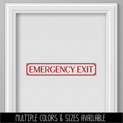 Emergency Exit Decal - Safety Exit Here Sticker - Exit Here Door Decal - Exit Here Door Sticker - Exit Here Window Decal - Fire Exit Here