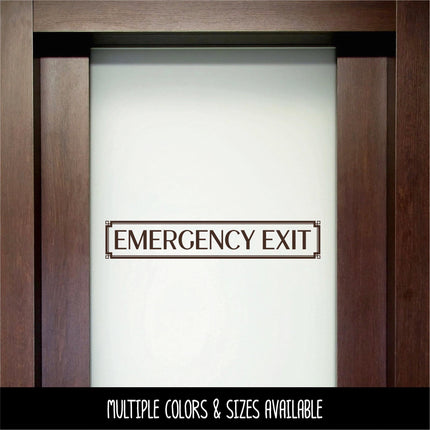 Emergency Exit Decal - Safety Exit Here Sticker - Exit Here Door Decal - Exit Here Door Sticker - Exit Here Window Decal - Fire Exit Here