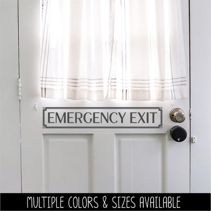Emergency Exit Decal - Safety Exit Here Sticker - Exit Here Door Decal - Exit Here Door Sticker - Exit Here Window Decal - Fire Exit Here