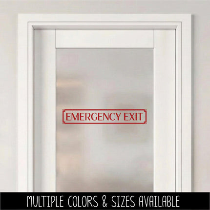 Emergency Exit Decal - Safety Exit Here Sticker - Exit Here Door Decal - Exit Here Door Sticker - Exit Here Window Decal - Fire Exit Here