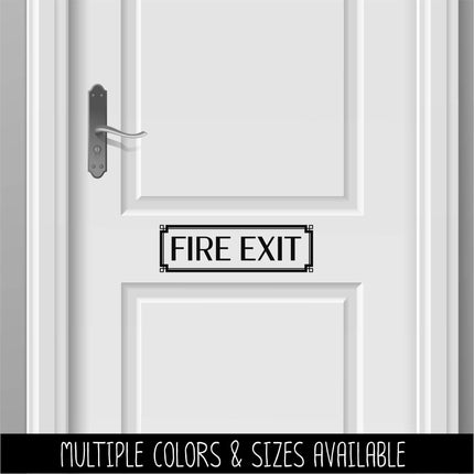Fire Exit Decal - Safety Exit Here Sticker - Exit Here Door Decal - Fire Exit Door Sticker - Fire Exit Window Decal - Emergency Exit Here
