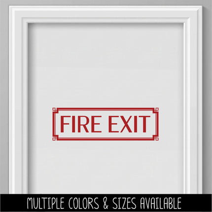 Fire Exit Decal - Safety Exit Here Sticker - Exit Here Door Decal - Fire Exit Door Sticker - Fire Exit Window Decal - Emergency Exit Here