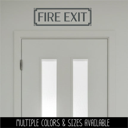 Fire Exit Decal - Safety Exit Here Sticker - Exit Here Door Decal - Fire Exit Door Sticker - Fire Exit Window Decal - Emergency Exit Here