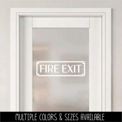 Fire Exit Decal - Safety Exit Here Sticker - Exit Here Door Decal - Fire Exit Door Sticker - Fire Exit Window Decal - Emergency Exit Here