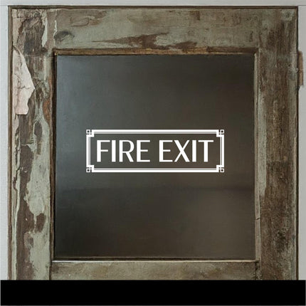 Fire Exit Decal - Safety Exit Here Sticker - Exit Here Door Decal - Fire Exit Door Sticker - Fire Exit Window Decal - Emergency Exit Here