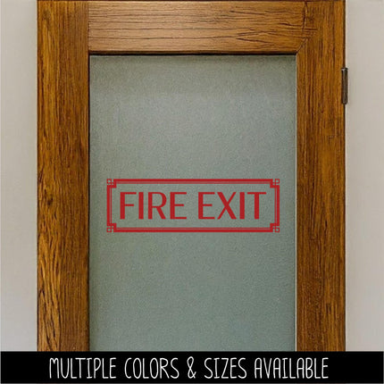 Fire Exit Decal - Safety Exit Here Sticker - Exit Here Door Decal - Fire Exit Door Sticker - Fire Exit Window Decal - Emergency Exit Here