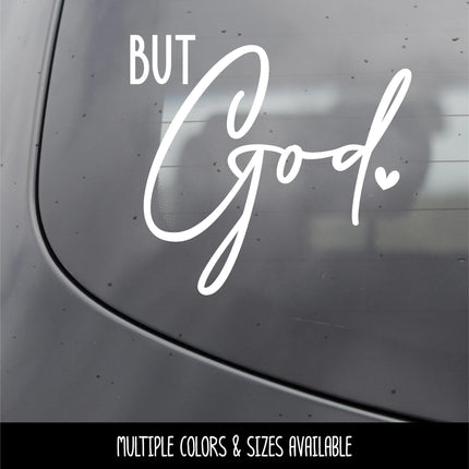 But God Vinyl Decal, Christian Saying, Bible Verse, Motivational Quote, Inspirational Wall Art, Jesus Car Decal, Trust God Sign, Religious