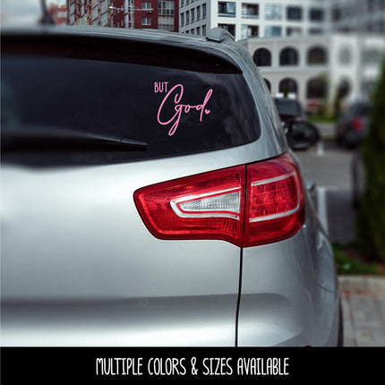 But God Vinyl Decal, Christian Saying, Bible Verse, Motivational Quote, Inspirational Wall Art, Jesus Car Decal, Trust God Sign, Religious
