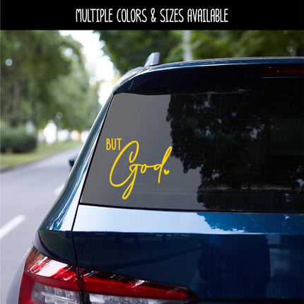 But God Vinyl Decal, Christian Saying, Bible Verse, Motivational Quote, Inspirational Wall Art, Jesus Car Decal, Trust God Sign, Religious