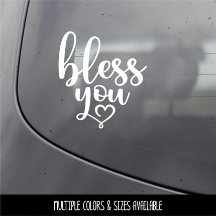 Bless You Vinyl Decal - Bless You Sticker - Bless You Wall Decor - Bless You Door Decor - Religious Decal - Christian Decal - Car Decal Sign