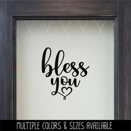 Bless You Vinyl Decal - Bless You Sticker - Bless You Wall Decor - Bless You Door Decor - Religious Decal - Christian Decal - Car Decal Sign
