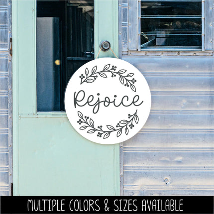 Rejoice Wreath Vinyl Decal - Psalm 118:24 Sticker - Christian Wall Art - Religious Quote - Scripture Verse - Prayer Saying - Christmas Decor