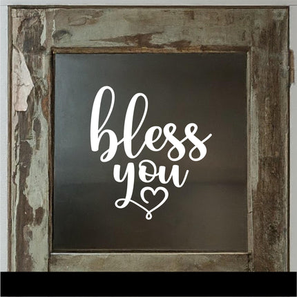 Bless You Vinyl Decal - Bless You Sticker - Bless You Wall Decor - Bless You Door Decor - Religious Decal - Christian Decal - Car Decal Sign