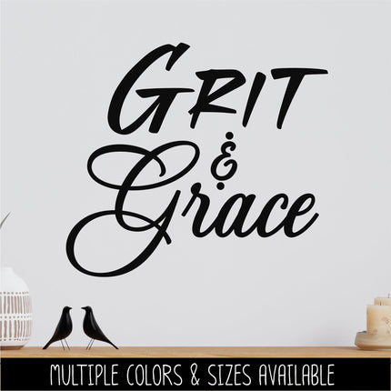 Grit & Grace Vinyl Decal, Grit Grace Sticker, Grit Grace Wall Decor, Grit Grace Door Decor, Religious Sign, Christian Decal, Car Window