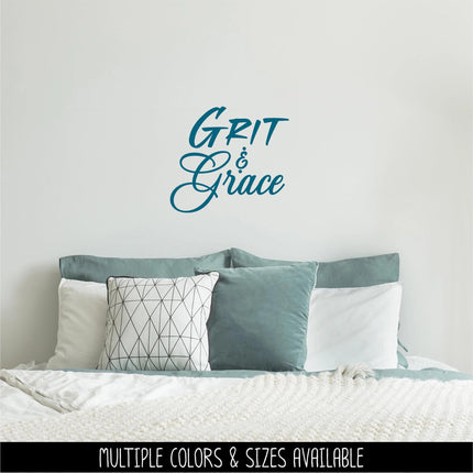 Grit & Grace Vinyl Decal, Grit Grace Sticker, Grit Grace Wall Decor, Grit Grace Door Decor, Religious Sign, Christian Decal, Car Window