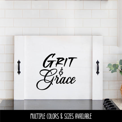 Grit & Grace Vinyl Decal, Grit Grace Sticker, Grit Grace Wall Decor, Grit Grace Door Decor, Religious Sign, Christian Decal, Car Window
