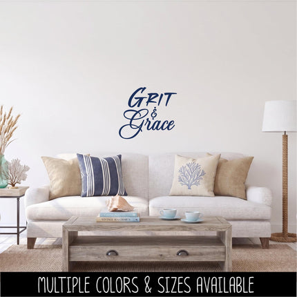 Grit & Grace Vinyl Decal, Grit Grace Sticker, Grit Grace Wall Decor, Grit Grace Door Decor, Religious Sign, Christian Decal, Car Window