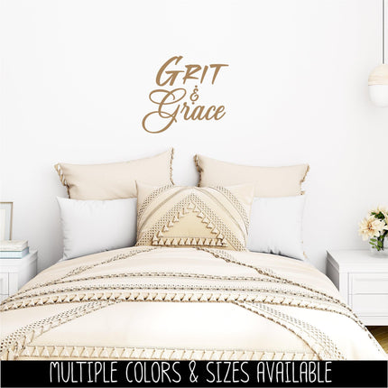 Grit & Grace Vinyl Decal, Grit Grace Sticker, Grit Grace Wall Decor, Grit Grace Door Decor, Religious Sign, Christian Decal, Car Window