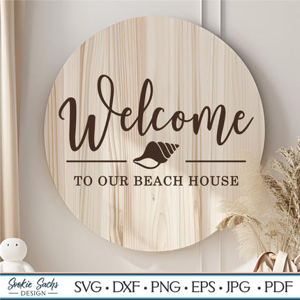 Welcome To Our Beach House Decal Vinyl Sticker, Swim Outdoor Lover Gift Decor Nature Adventure Travel Outside Love Outdoors Sea Ocean Lake