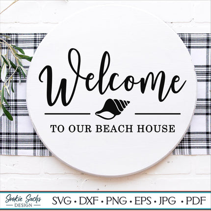 Welcome To Our Beach House Decal Vinyl Sticker, Swim Outdoor Lover Gift Decor Nature Adventure Travel Outside Love Outdoors Sea Ocean Lake
